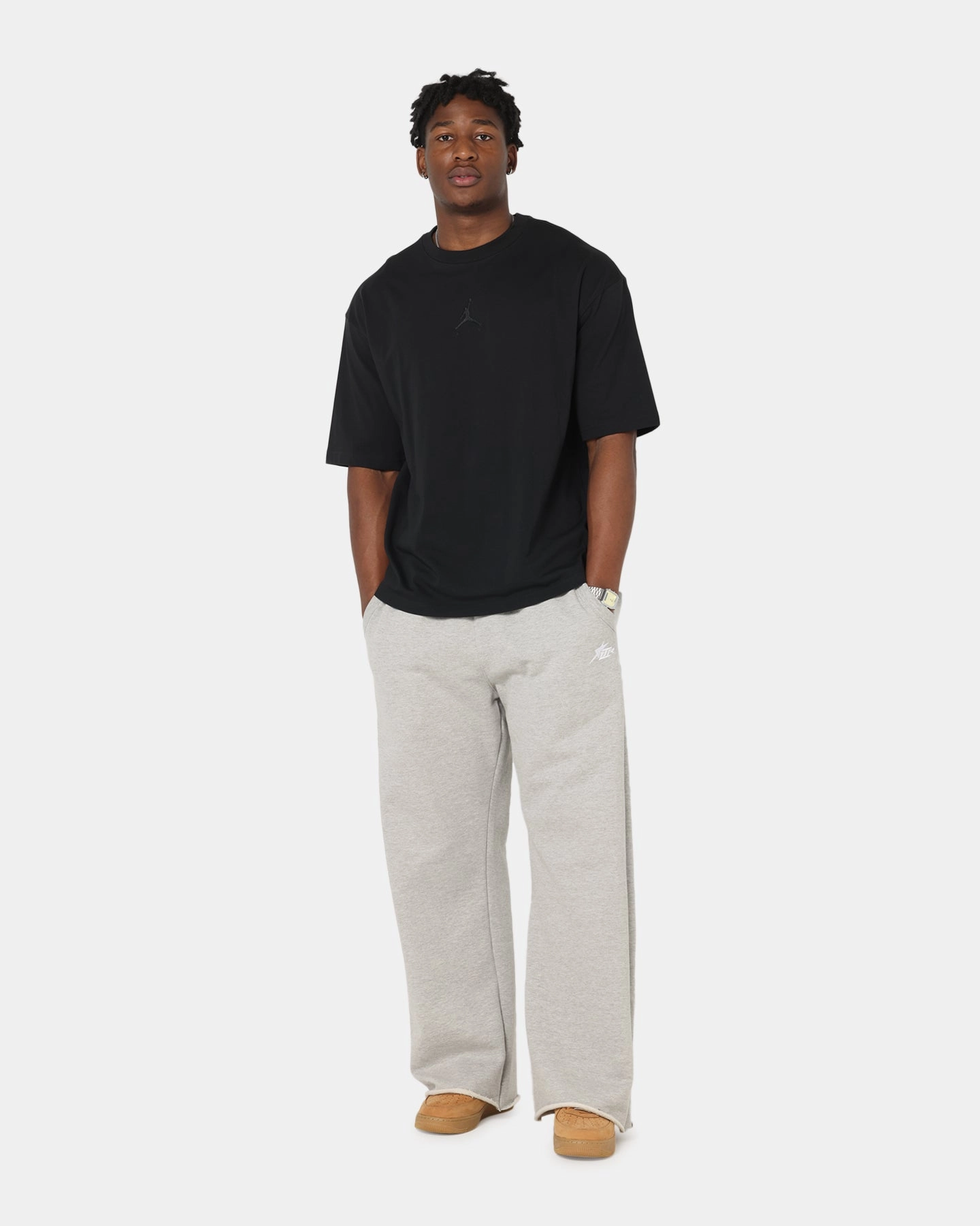 Jordan Flight Essentials Oversized Crewneck T-Shirt Black/Black Recycled Polyester Breathable fabric
