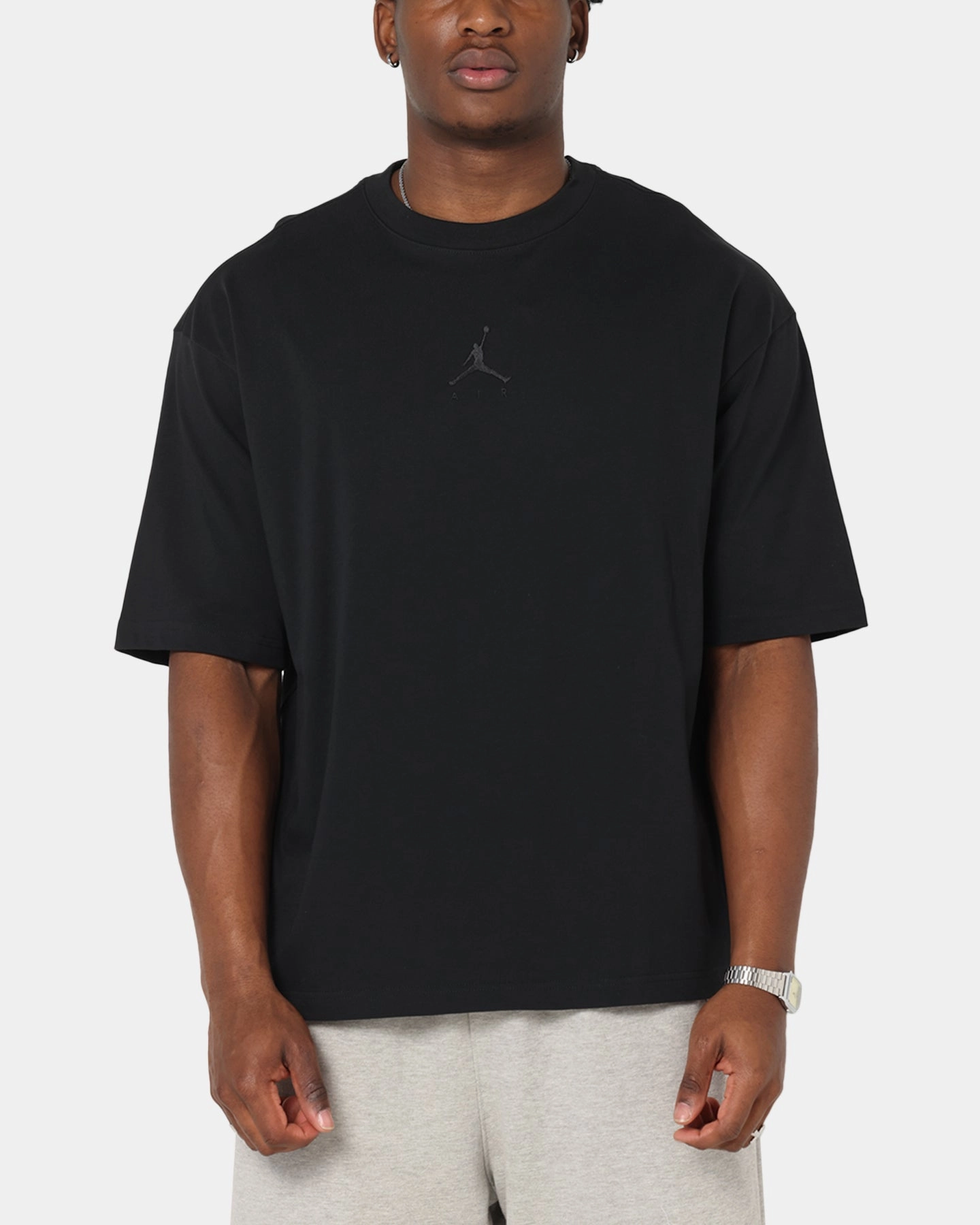 Jordan Flight Essentials Oversized Crewneck T-Shirt Black/Black Active Style