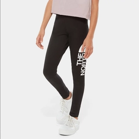 The North Face Girl Cotton Blend Legging NF0A3VEHKY41 black white Abrasion Resistant Reinforcements