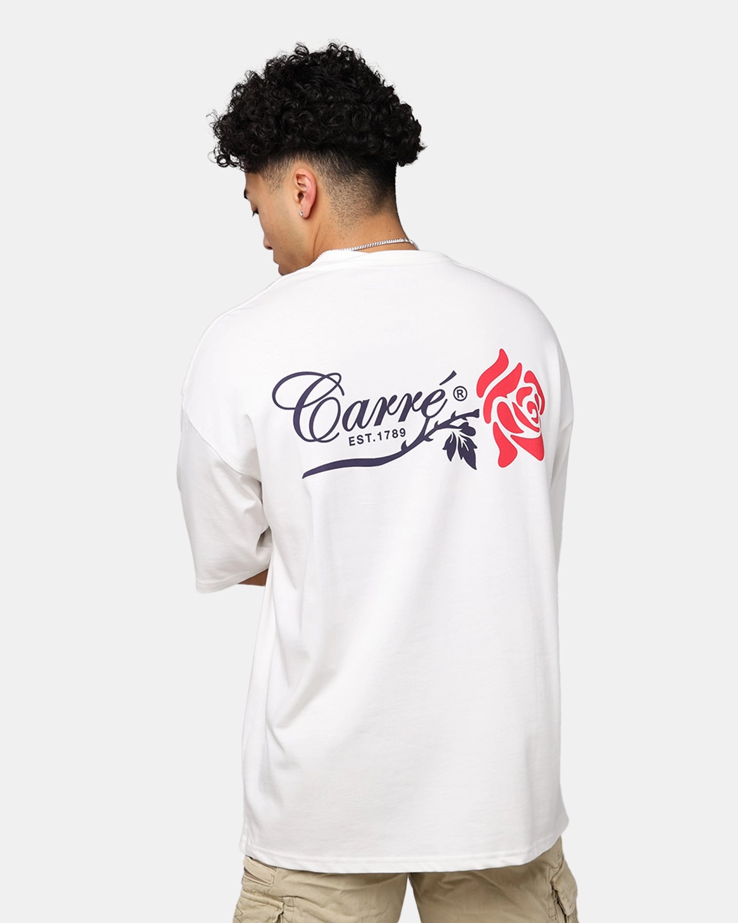 Carr?? Rara Oversized T-Shirt Off White Timeless Style MicroPiqueKnit