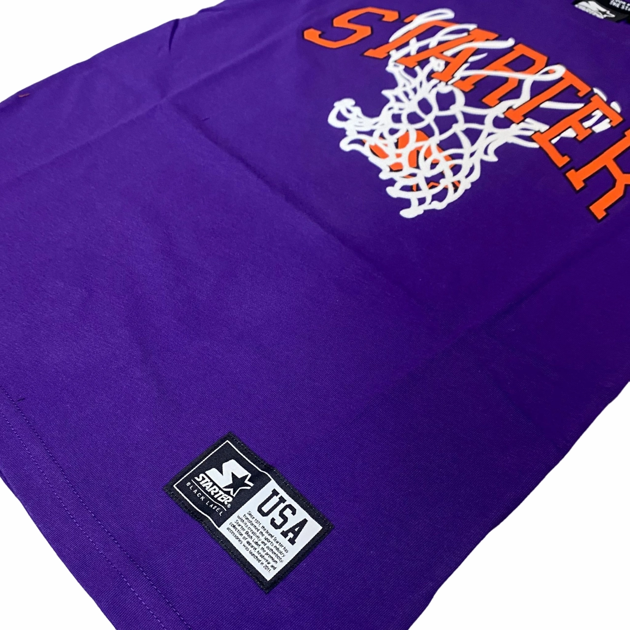 Starter maglietta manica corta da ragazzo con stampa avanti 1251 viola Stretchable Weave
