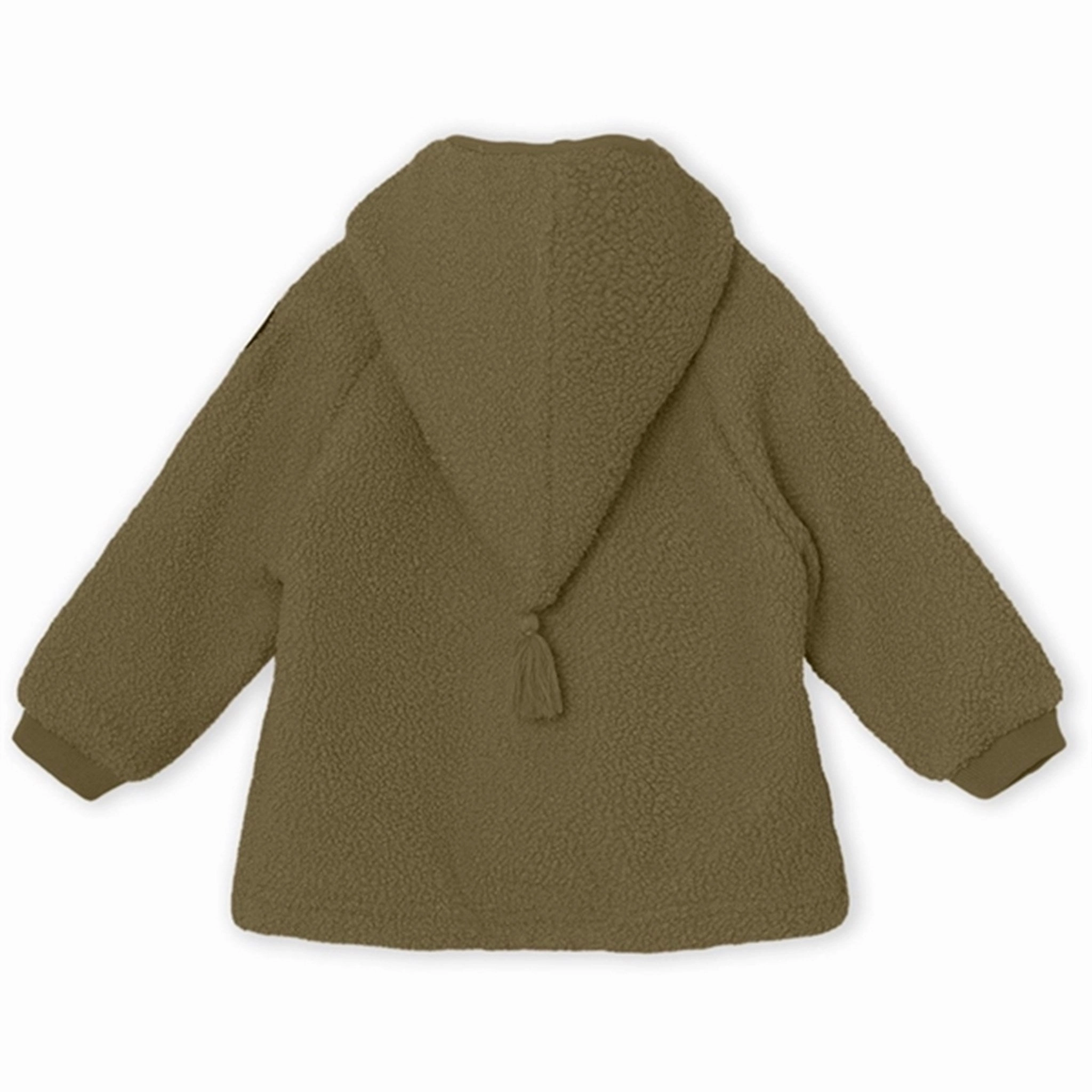 anti slip grip Noise Free Zipper MINI A TURE Liff Teddy Fleece jacket Capers Green