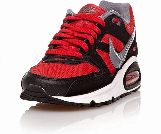 running with compression socks running in a floodplain area shoes Nike scarpa sneakers da ragazzo Air Max Command Flex GS 407759 600 rosso