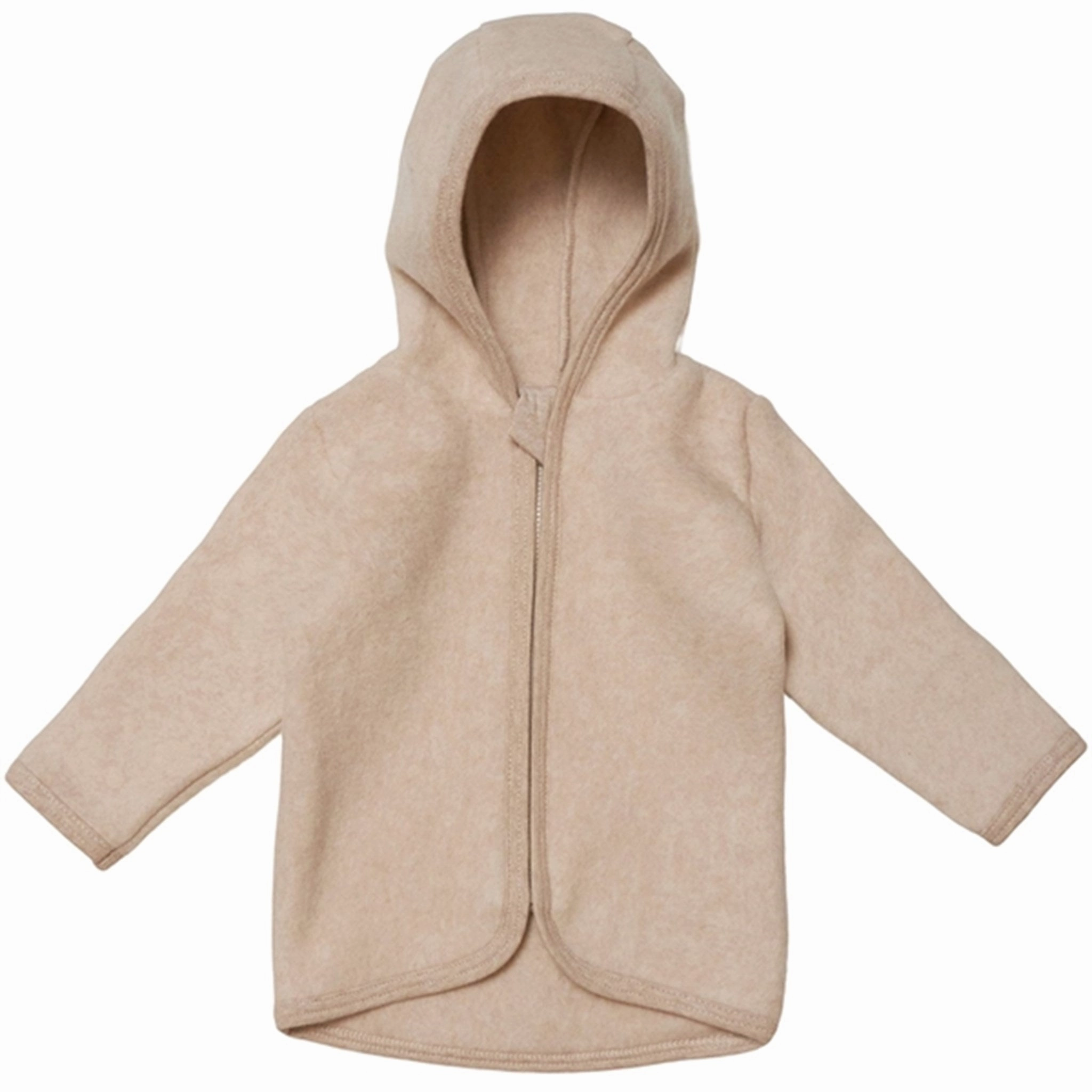 Hidden Zipper Huttelihut Poofy Baby Jacket Camel