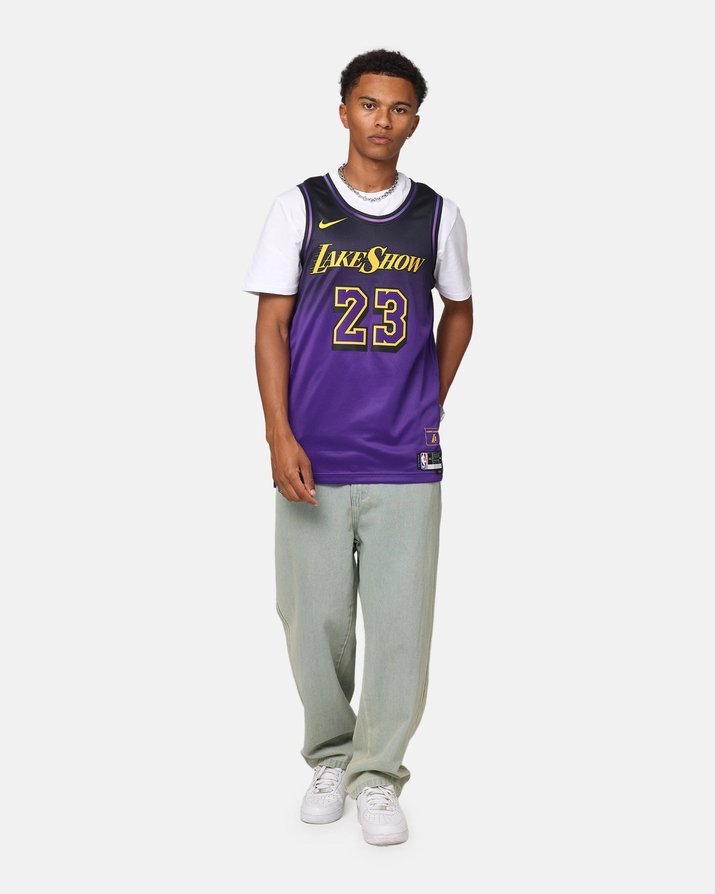 Temperature Regulating Fabric High Visibility Details Nike Lebron James Los Angeles Lakers #23 City Edition 2024/25 Nike Dri-Fit NBA Swingman Jersey Field Purple