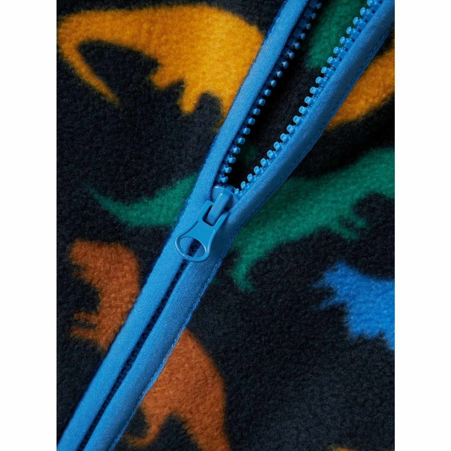 Name It Dark Sapphire Meeko Fleece Jacket AOP Elastic Cuff Adjustment