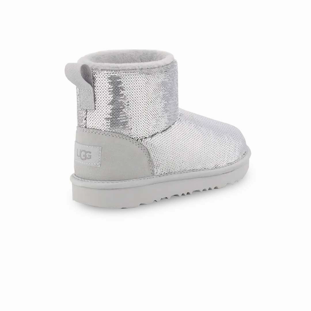 UGG? - Kids' (Infant) Classic Mini Mirror Ball Boots (1143708T-SLV) Grip Texture Vibrant fit