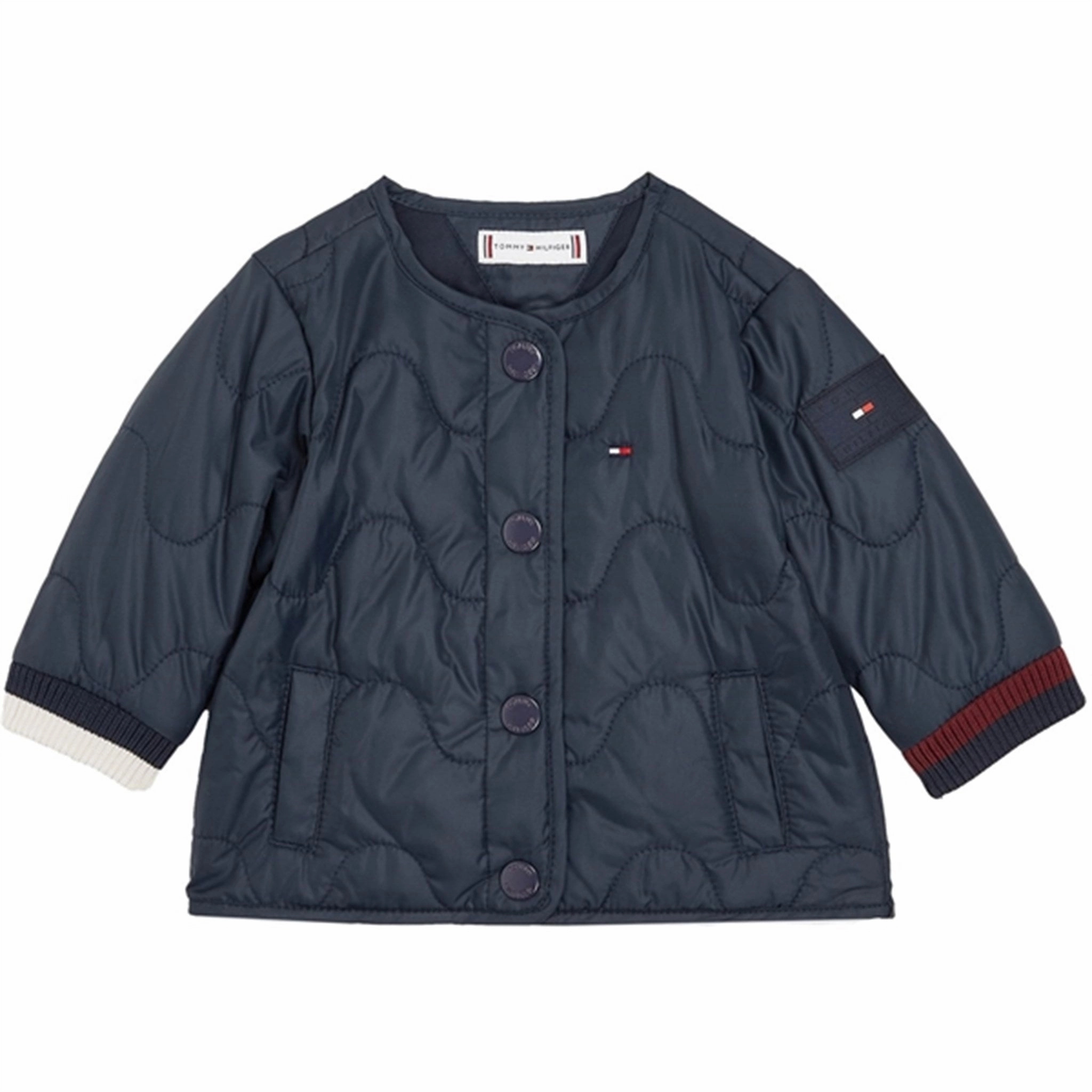 Kangaroo Pocket Tommy Hilfiger Baby Global Stripe Jacket Desert Sky