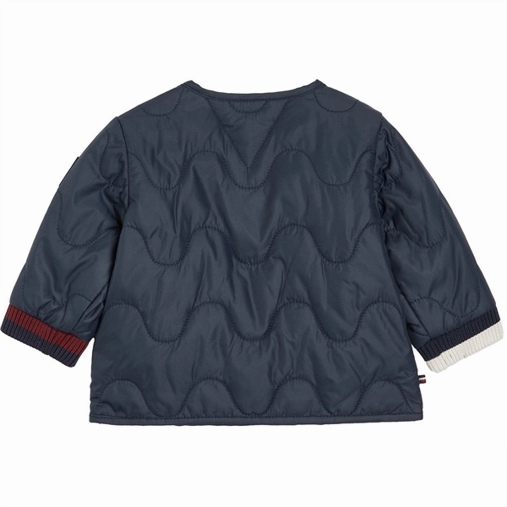 Tommy Hilfiger Baby Global Stripe Jacket Desert Sky Layered Hem Design
