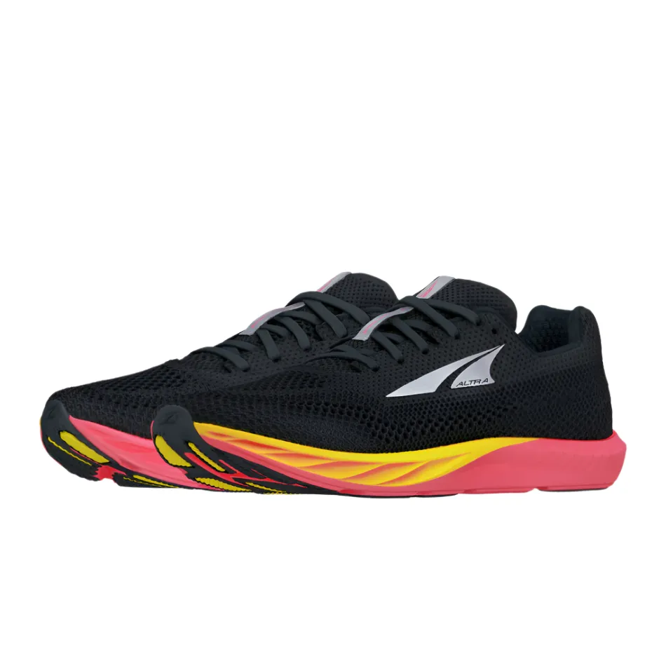 Low Profile Midsole Water Resistant Knit Altra Women's Escalante Racer 2 Running Shoes in Black/Pink AW25
