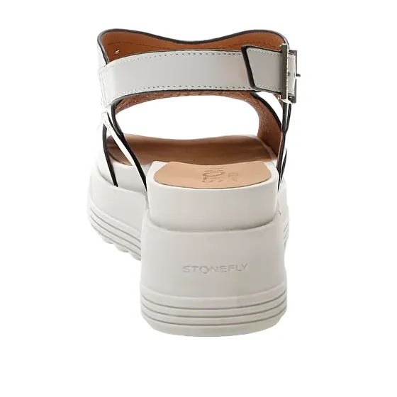 Supportive Style Addon Stonefly sandalo da donna in pelle con tacco 6 cm Parky 19 Calf 219123 151 betulla bianca