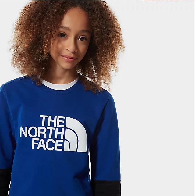 The North Face maglietta da ragazzi Drew Peak Light Crew NF0A492XVA61 blu Garment Dyed