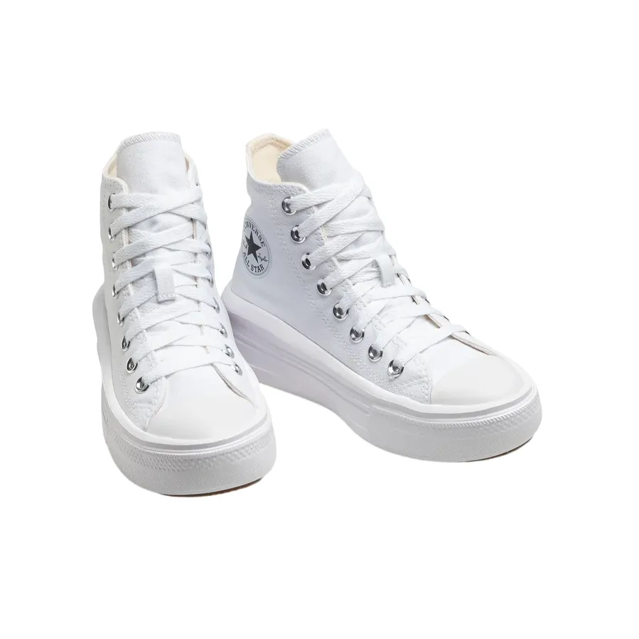 Converse All Star Chuck Taylor Move Donna Tela 568498C | Sneakers Platform alta bianca running in duathlons shoes Marathon running