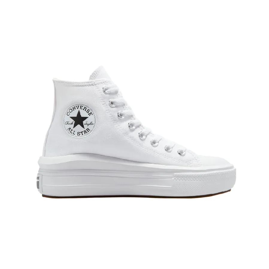 Seasonal Flexible Midsole Design Converse All Star Chuck Taylor Move Donna Tela 568498C | Sneakers Platform alta bianca
