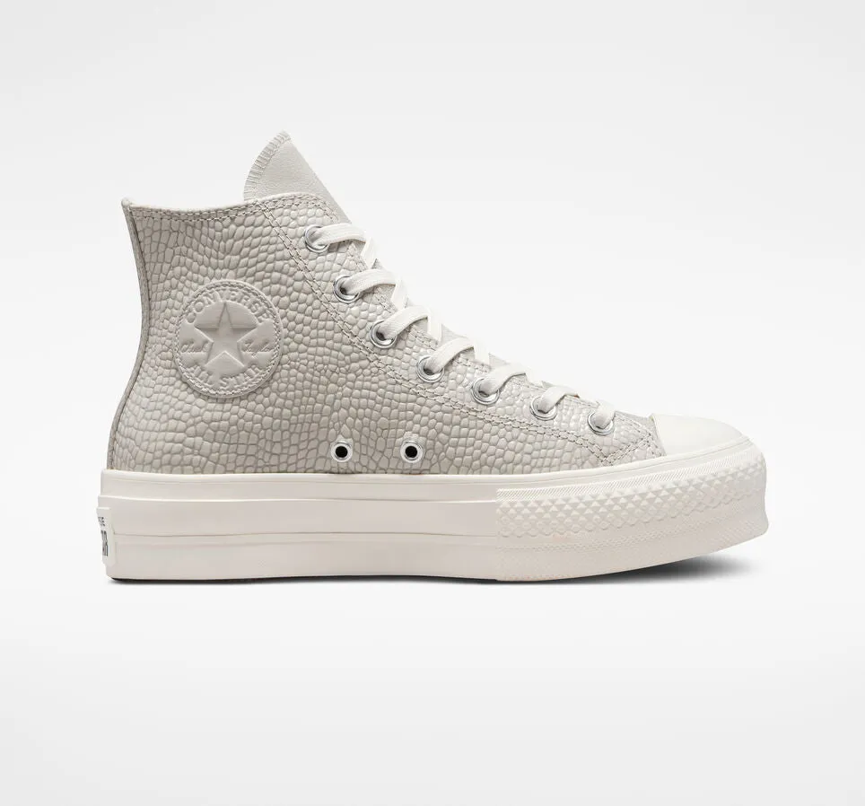 Multi Directional Flex Converse Chuck Taylor All Star Lift Platform Croco Embossed A04267C desert sand-egret-black