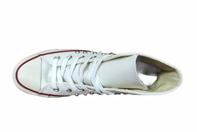 dry - climate shoes Quick lacing Converse Distressed con Borchie 160959C white