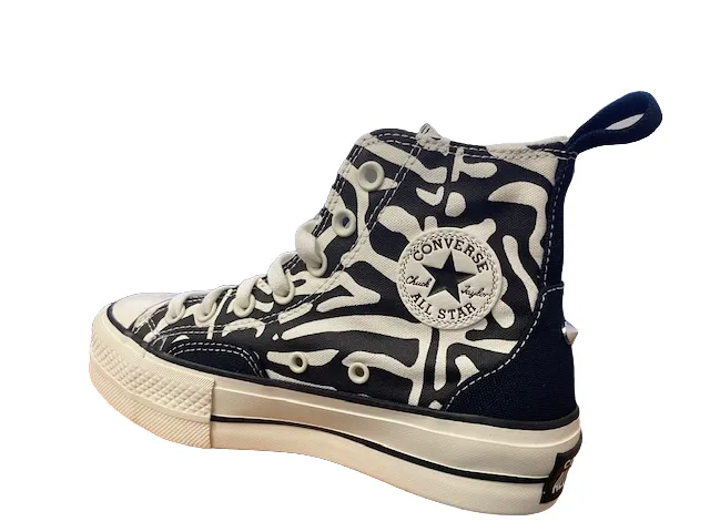Lateral Stability Walls Converse scarpa sneaker alta con zeppa da donna Chuck Taylor All Star Lift HI A03713C nero beige