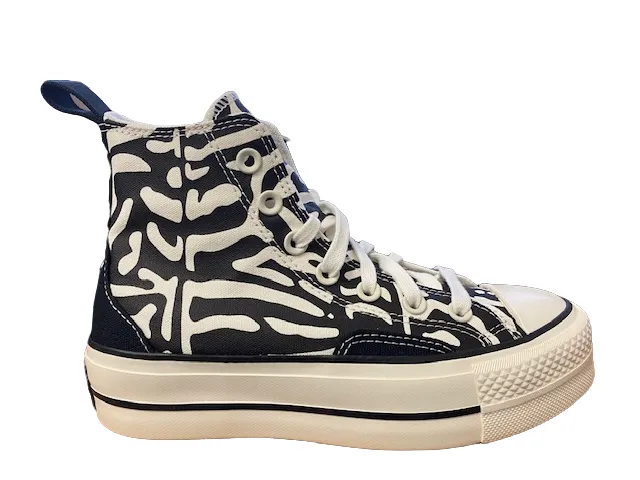 Athletic Footwear Thermal regulation Converse scarpa sneaker alta con zeppa da donna Chuck Taylor All Star Lift HI A03713C nero beige