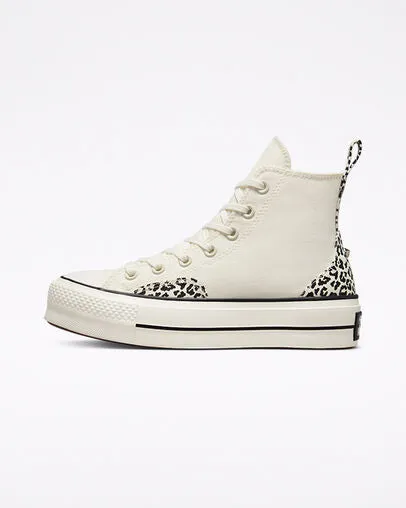 Converse scarpa sneakers da donna Chuck Taylor All Star Platform HI Animal Mix A03874C beige Ultra Cushion Ergonomic form