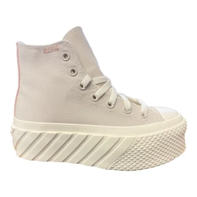 Converse scarpa sneakers da donna con zeppa Chuck Taylor All Star Lift 2X Crafted 572953C sabbia concrete running gear running sneakers