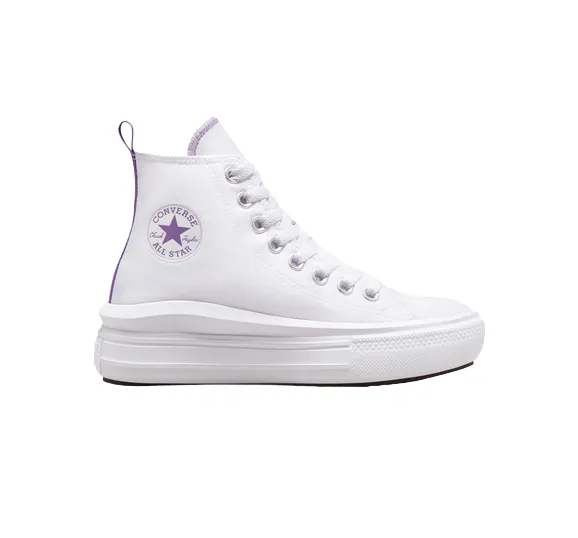 foot - alignment running shoes Arch Stabilization Converse scarpa sneakers da donna con zeppa Chuck Taylor All Star Move A03667C bianco-viola