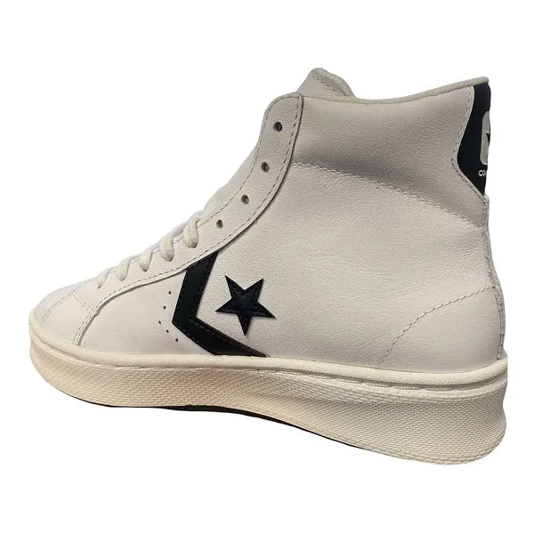 Converse scarpa sneakers in pelle da donna Pro Leather Lift Hi 172386C bianco-nero Microfiber Lining Comfort easy - to - clean running shoes