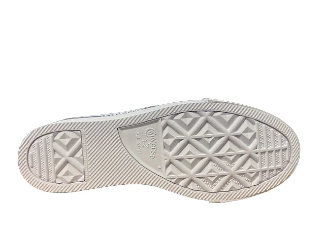 Rubber - sole Cushioned Ankle Collar Converse sneakers alta in pelle sintetica con zeppa Chuck Teylor All Star Eva Lift HI A02486C bianco-nero