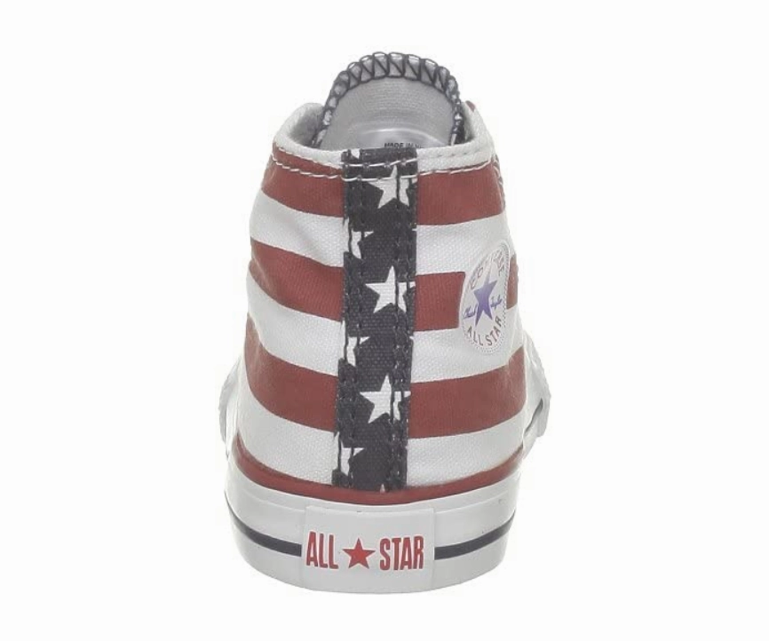 Converse Infant All Star HI 7J254 stars & bars family - run Posture Boost