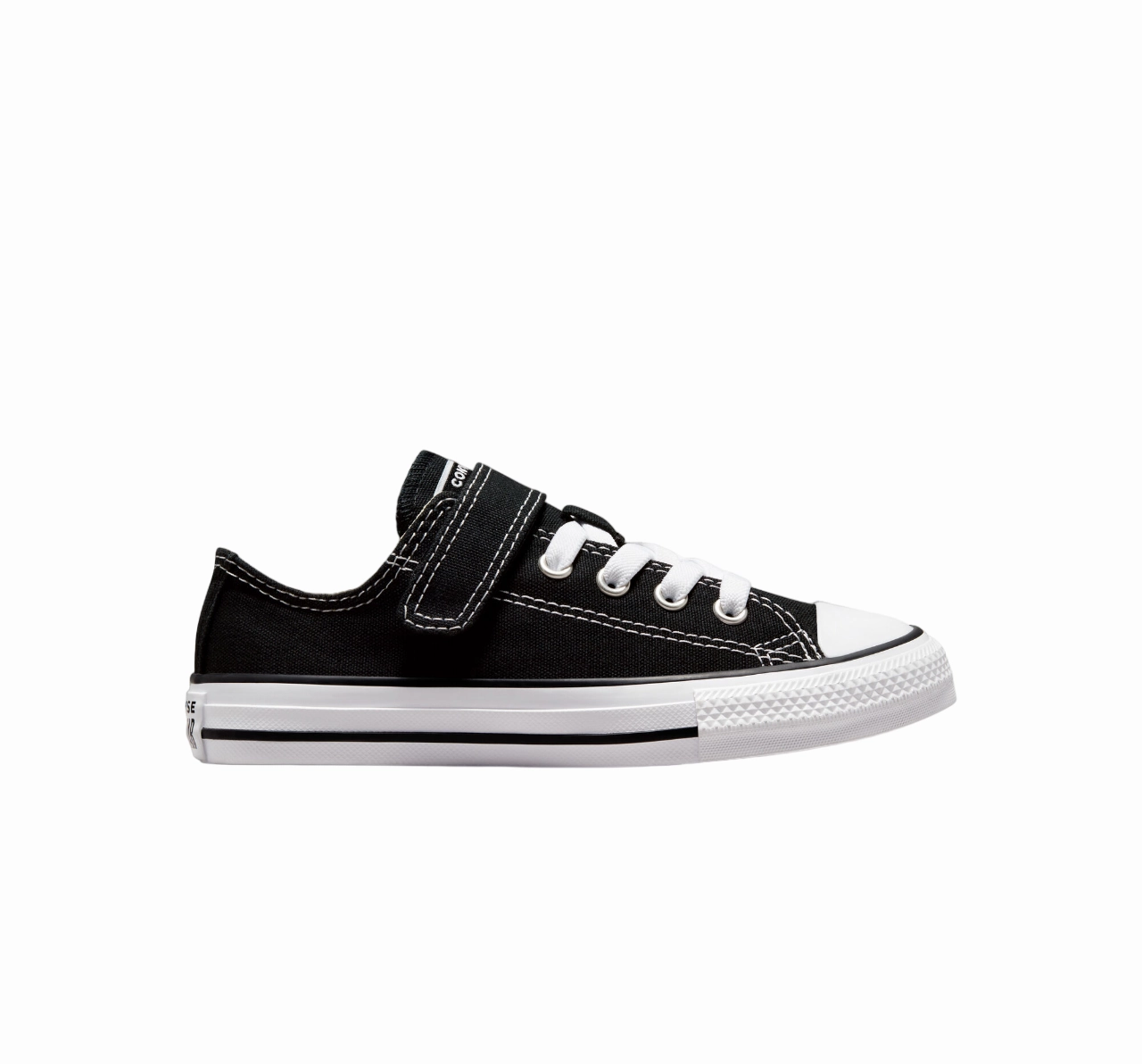 running in different terrains Converse scarpa sneaker da ragazzi con laccio elastico e velcro Chuck Taylor All Star 372881C nero bianco