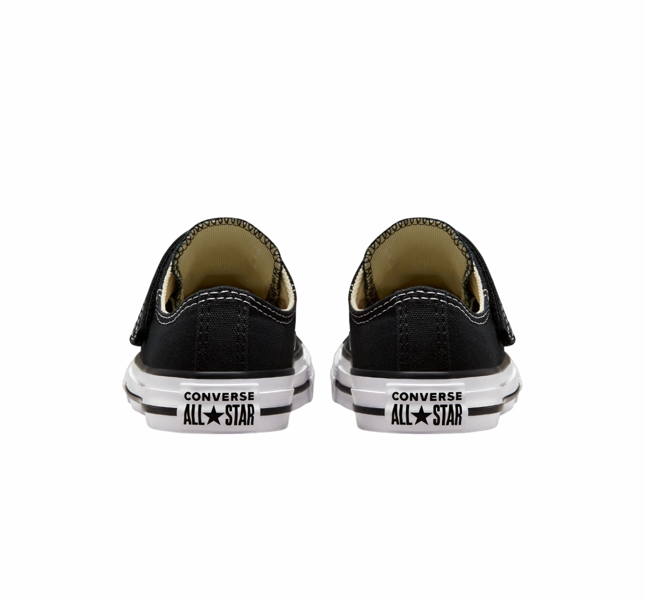 Converse scarpa sneaker da ragazzi con laccio elastico e velcro Chuck Taylor All Star 372881C nero bianco urban shoes All Day Comfort Padding