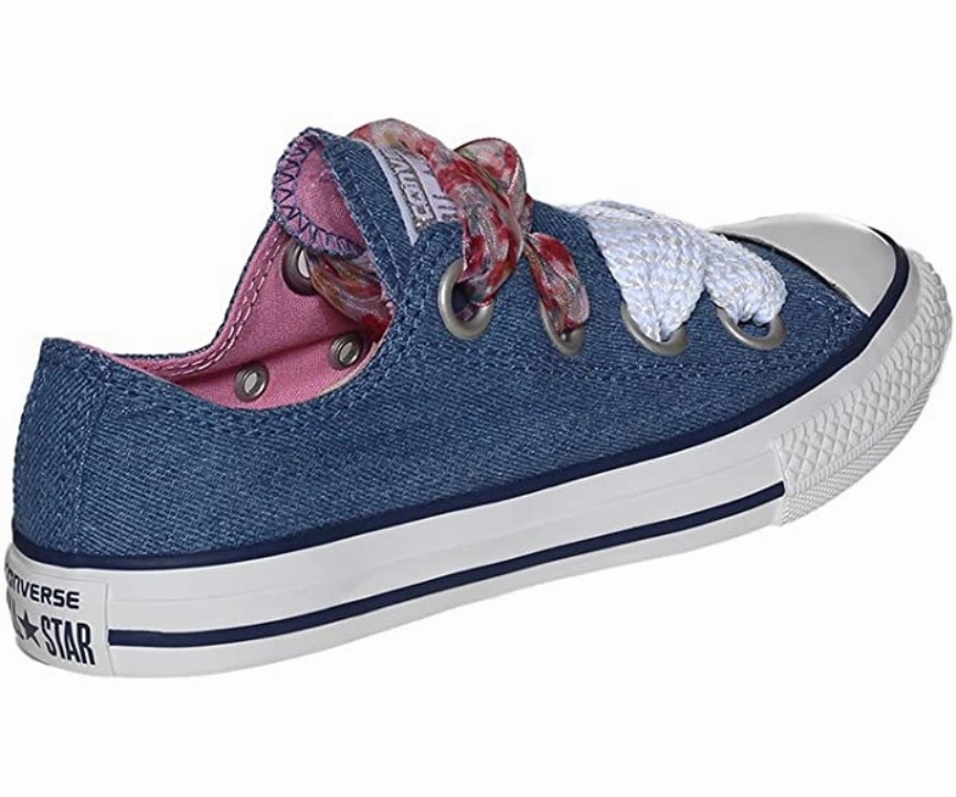 Pressure Zone Cushioning Stacked Traction Lugs Converse scarpa sneakers in tela bassa CTAS Big Eyelet OX 660973C blu chiaro