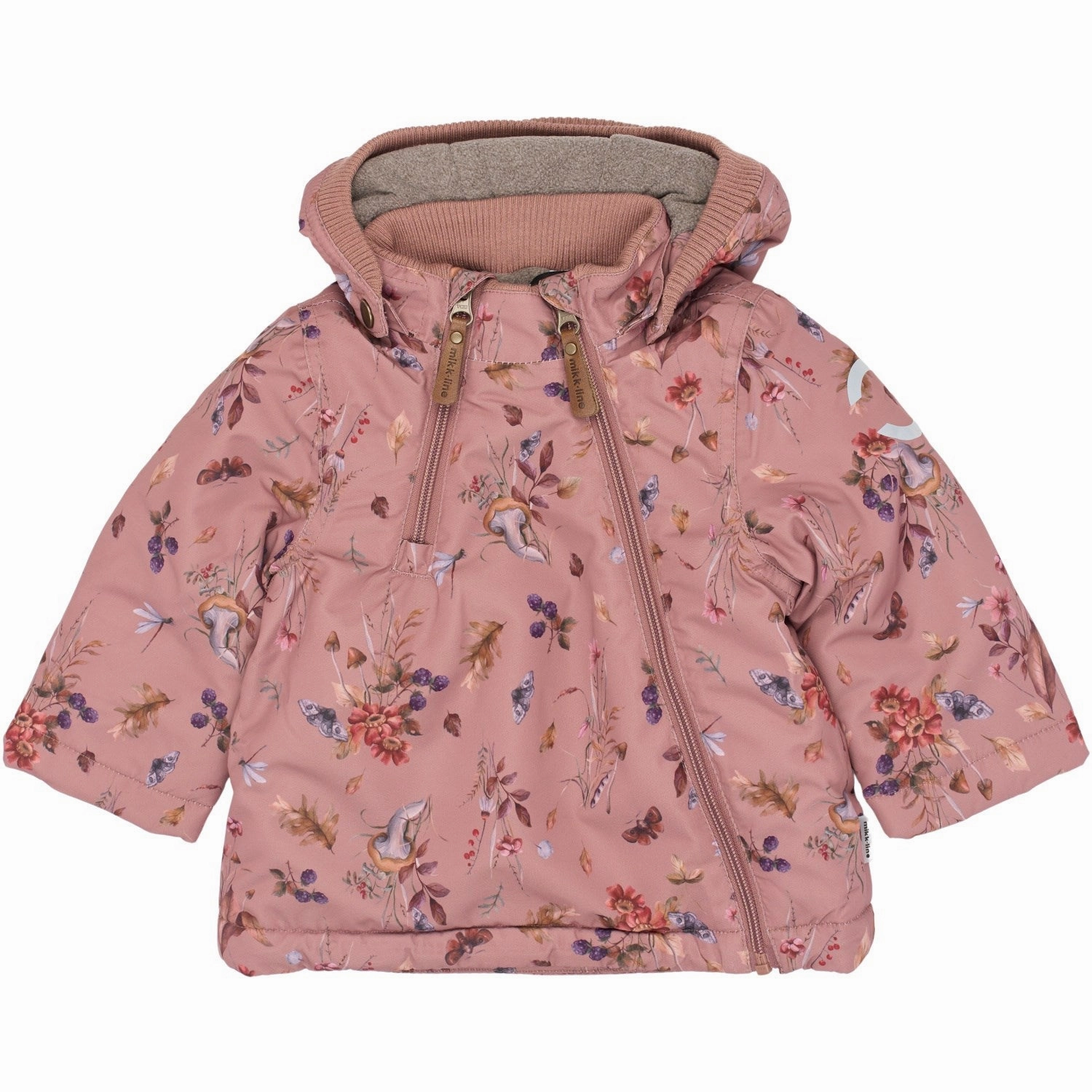 Mikk-Line Burlwood Polyester Baby Jacket AOP Non Irritating Tags