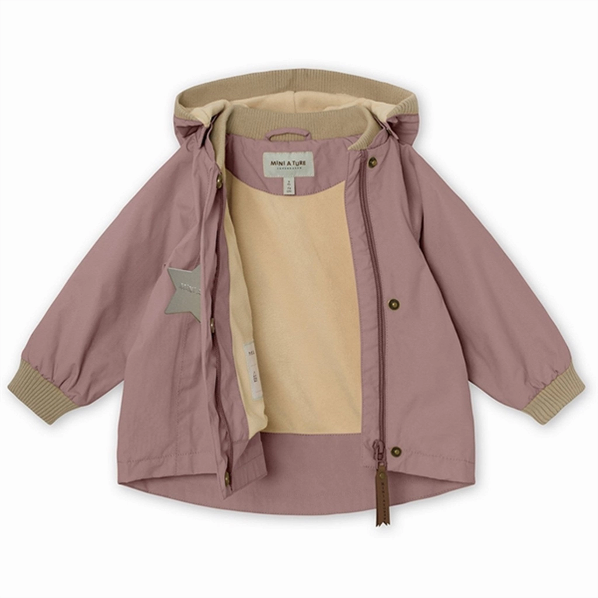 MINI A TURE Wai Spring Jacket w/Fleece Lining Pale Woodrose 360?? Visibility
