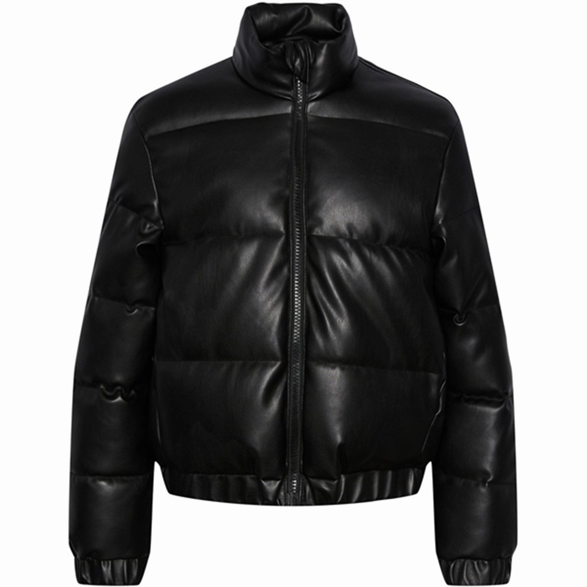 Hypoallergenic Textile Pieces Kids Black Jevi Short Padded PU Jacket