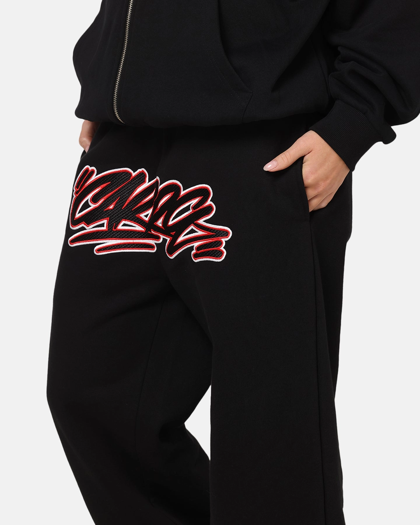Carre Terrace Trackpants Black Relaxed Fit Multi Pocket Design