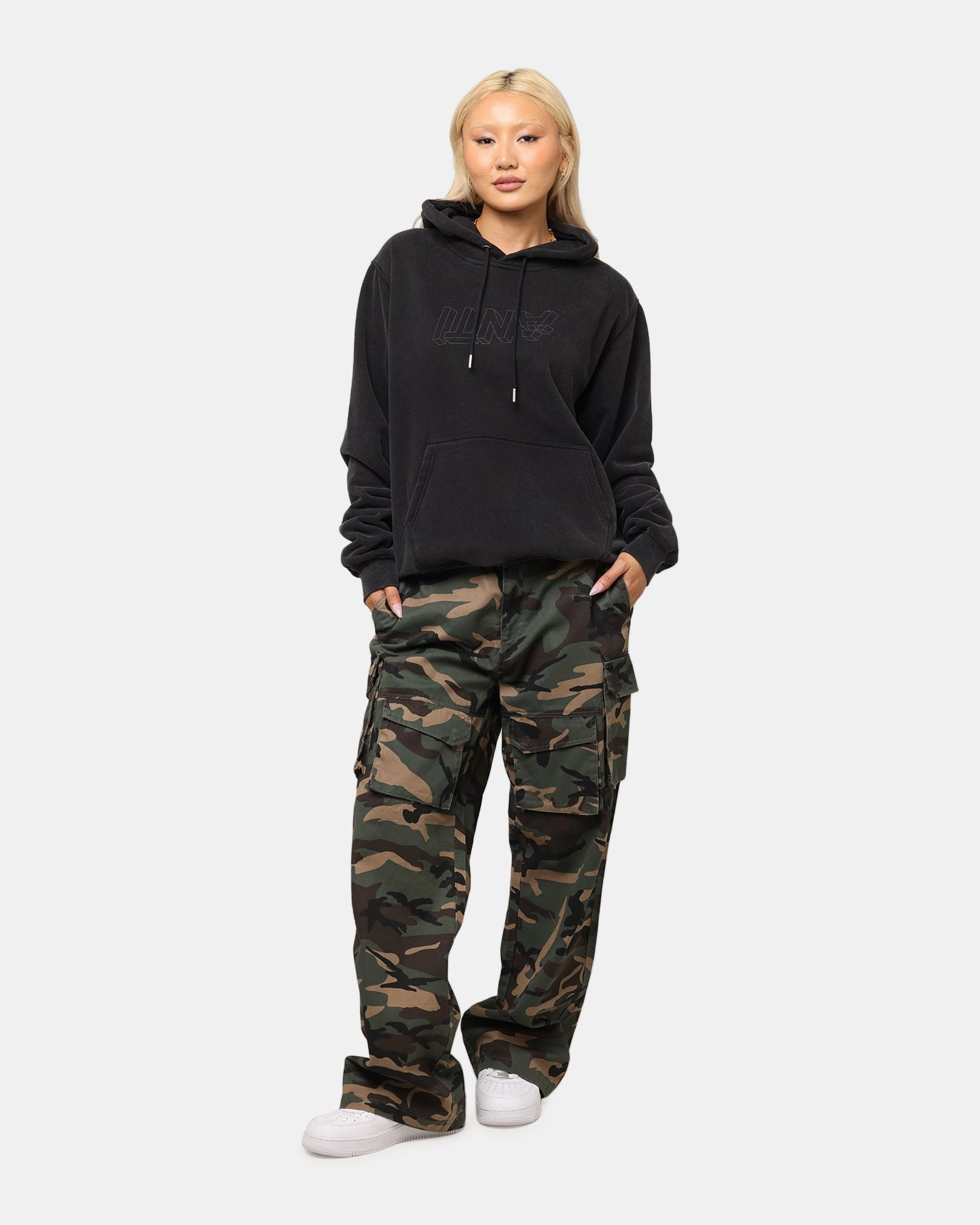 The Anti Order Artillery Baggy Cargo Pants  Woodland Camo Double Stitched