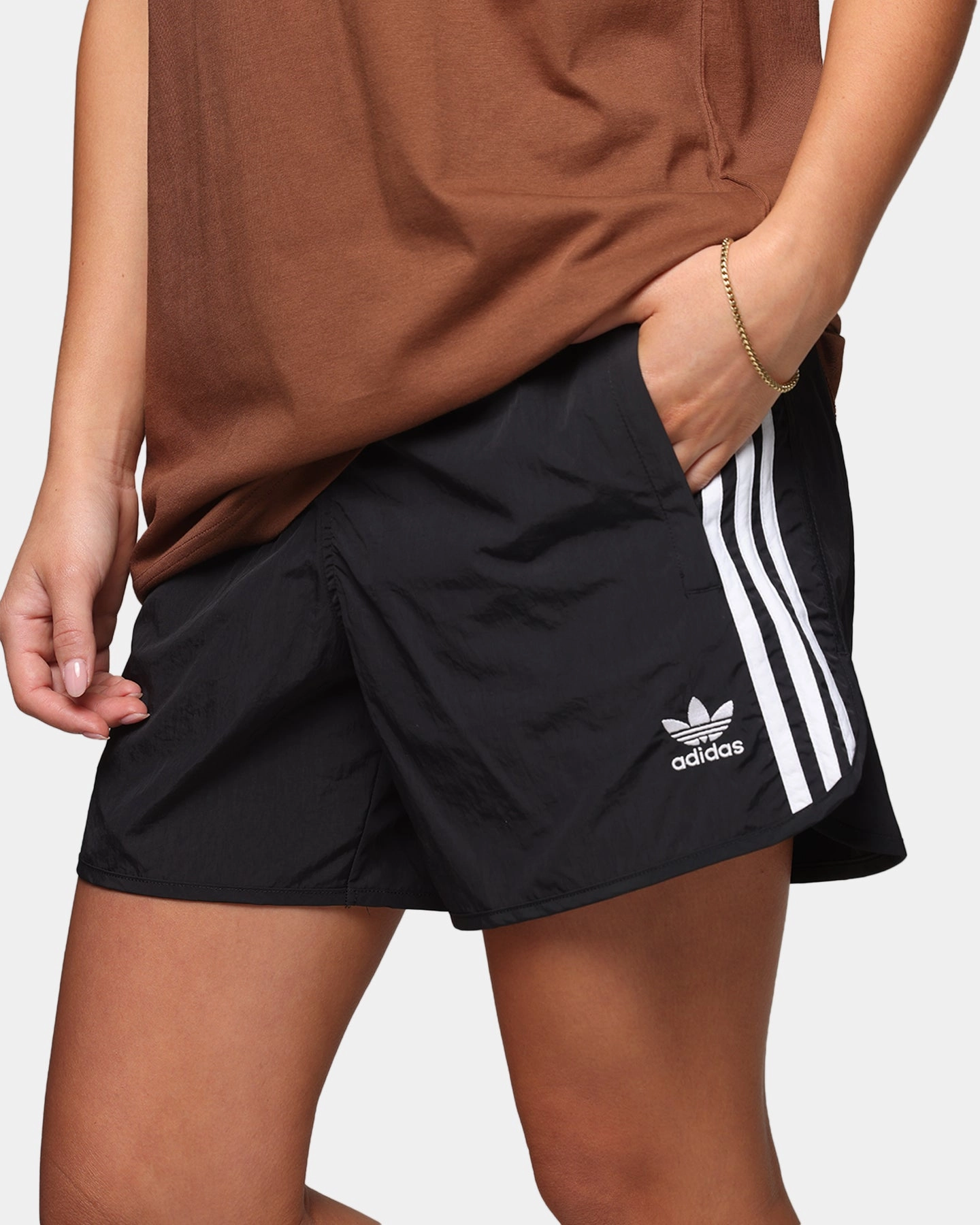 Adidas Adicolour Classic Sprinter Shorts Black Essential Comfort Wear Cozy Stretch Fit