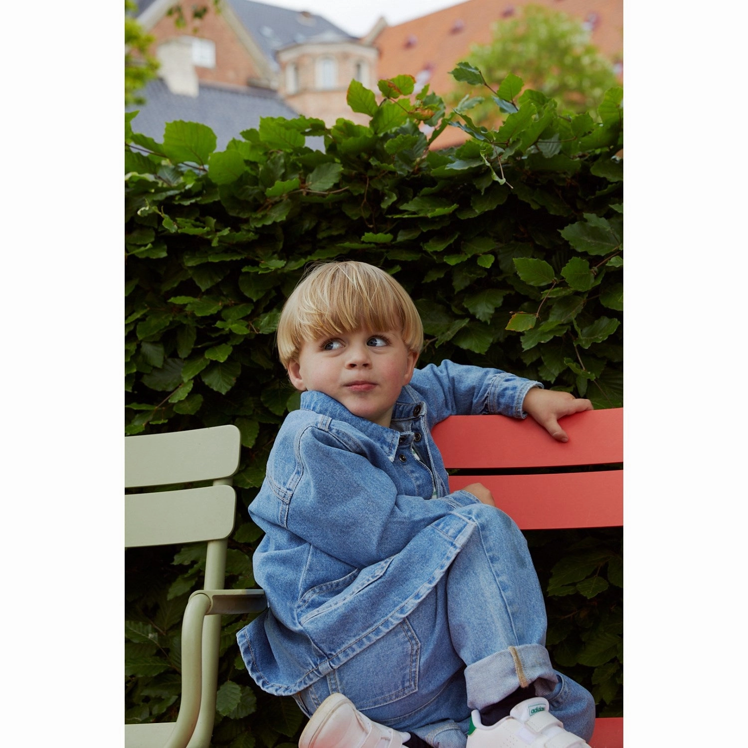 Light Day Jacket Airy Layer Fit COPENHAGEN COLORS Lt Blue Indigo Washed Organic Jeans Jacket