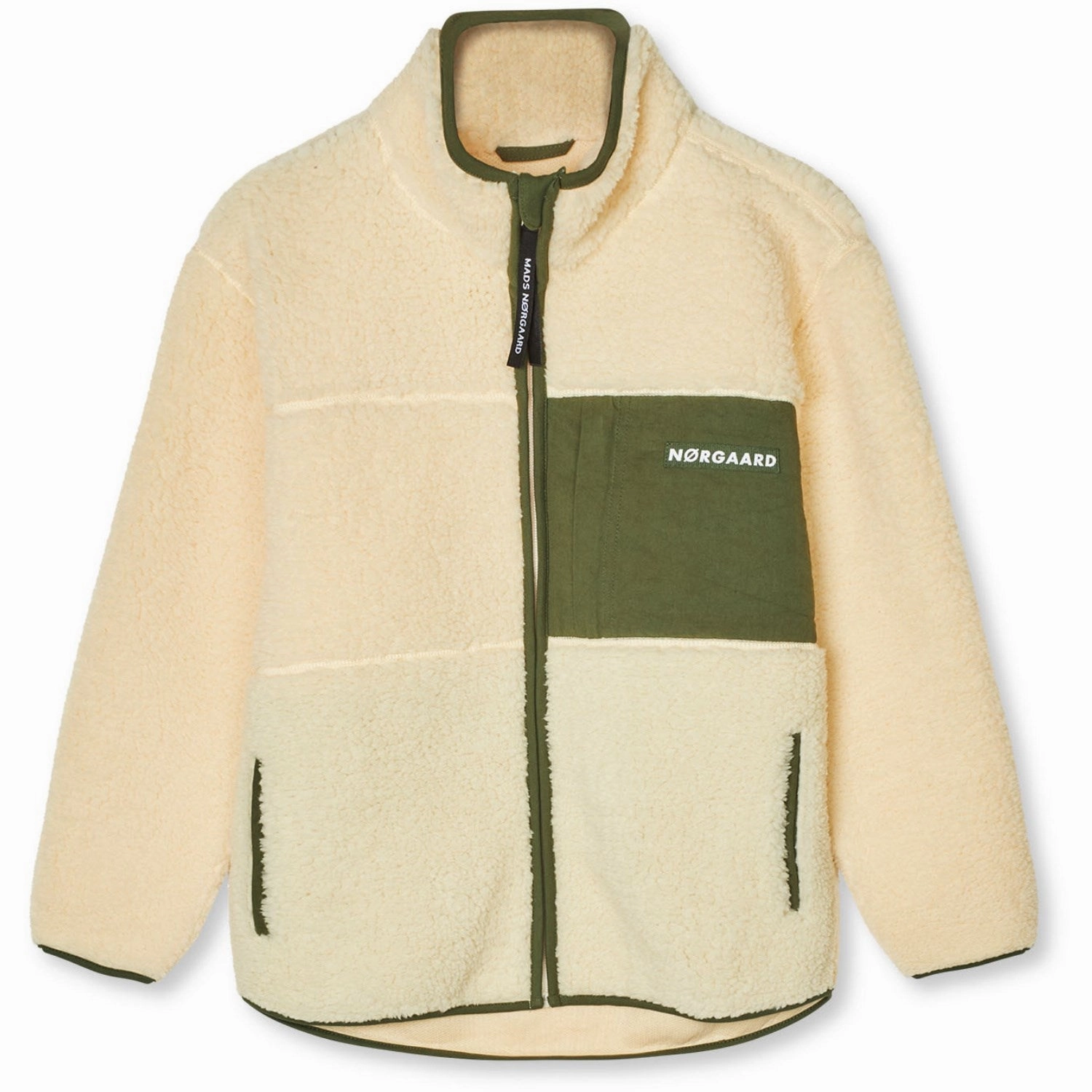 Durable Outer Shell TemperatureRegulating Mads N?rgaard Vanilla Custard Teddy Fleece Jeffo Jacket