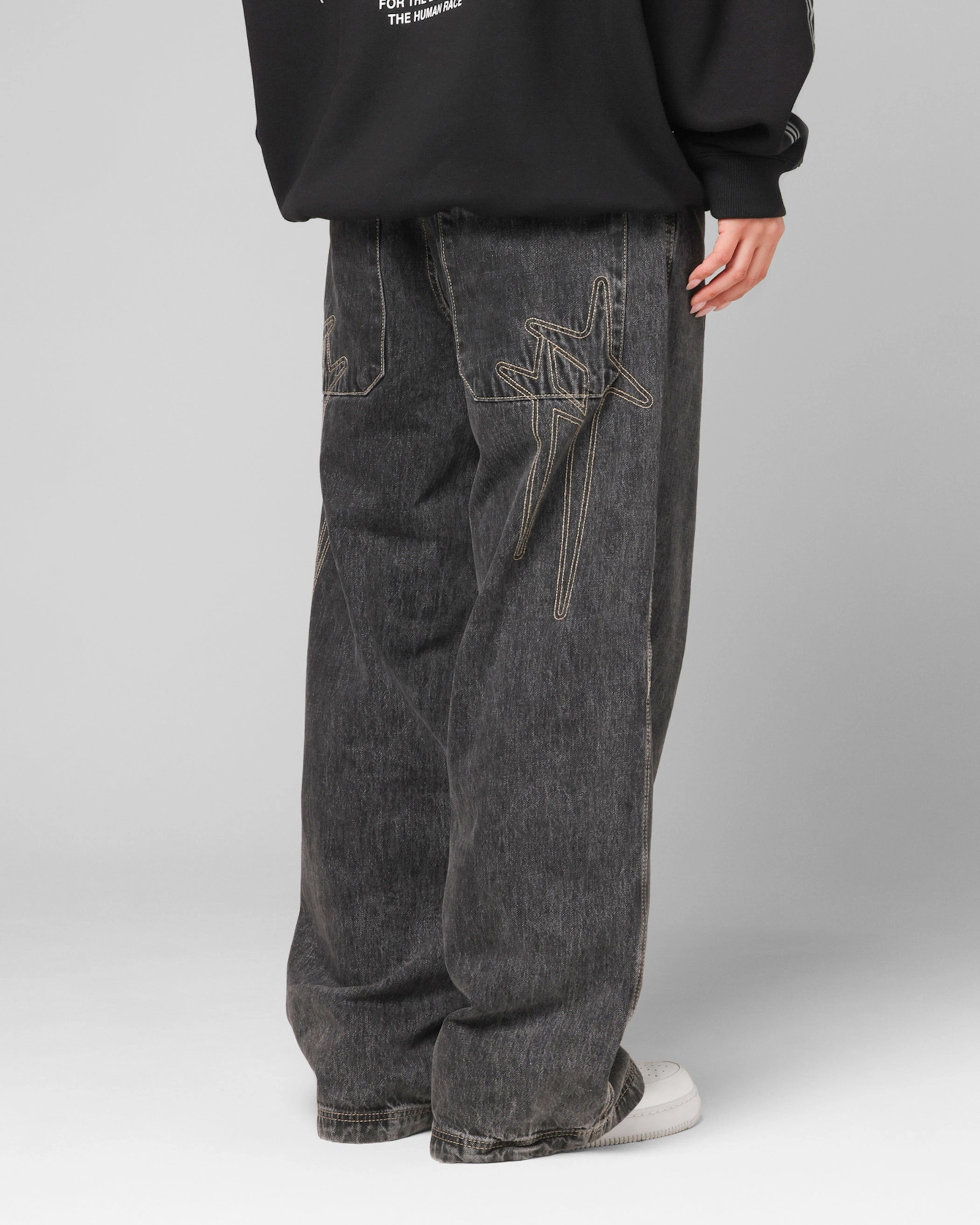 Comfy Waist Loiter Star Born Jeans Dirty Grey