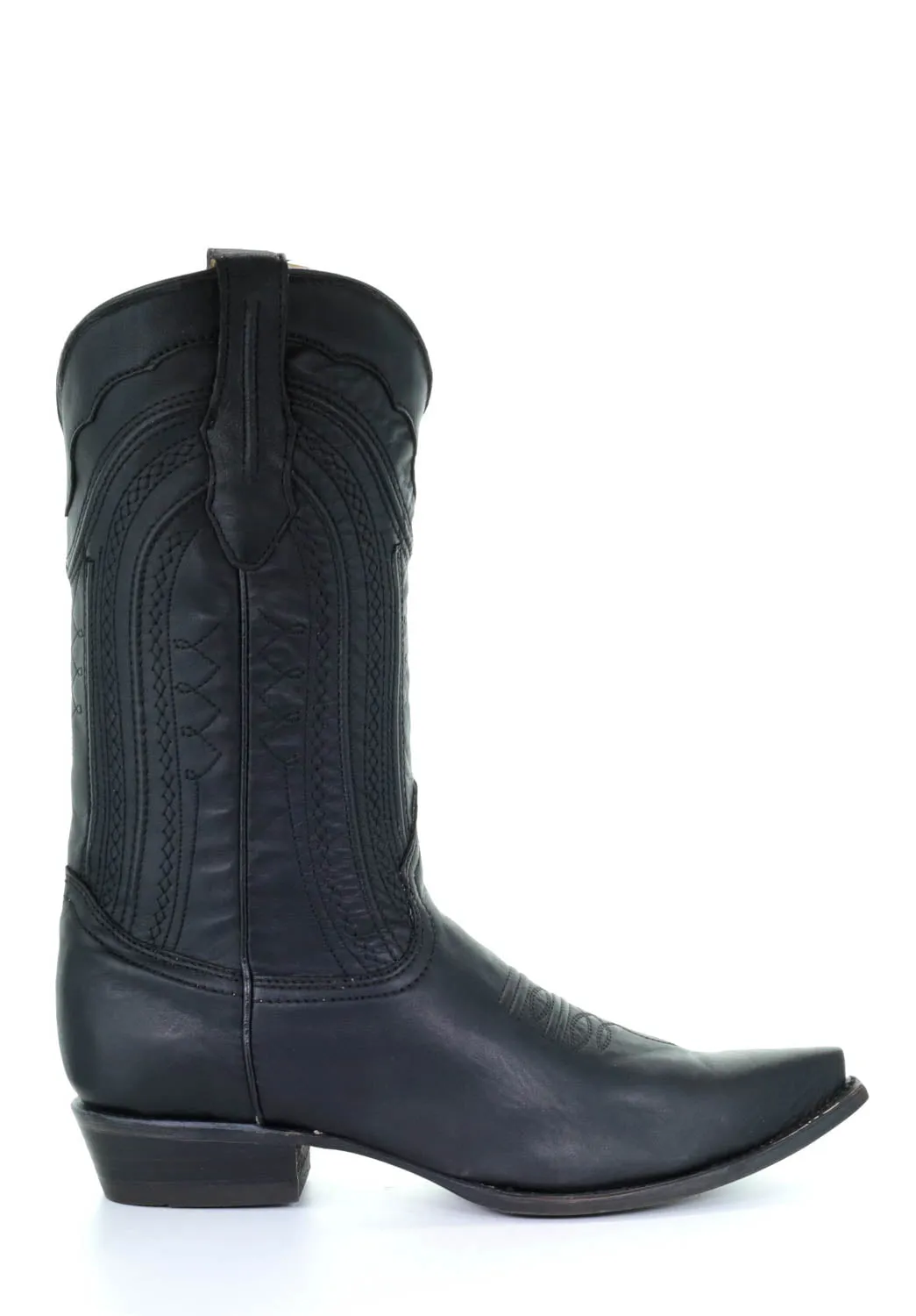 Corral Mens Black Cowhide Leather Cowboy Boots