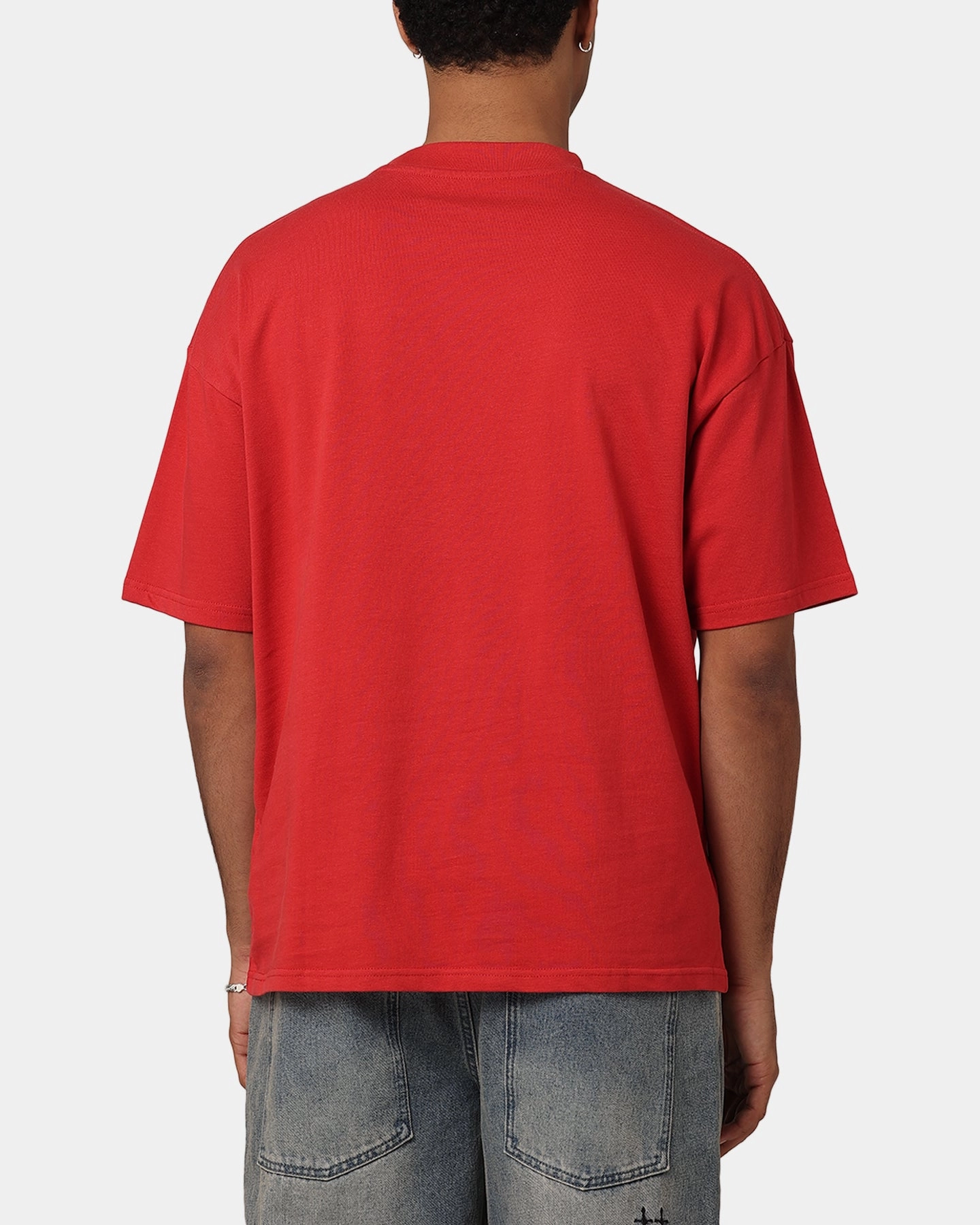 Halloween Wrinkle Resistant Cloth Culture Kings Oversized Blank T-Shirt Red