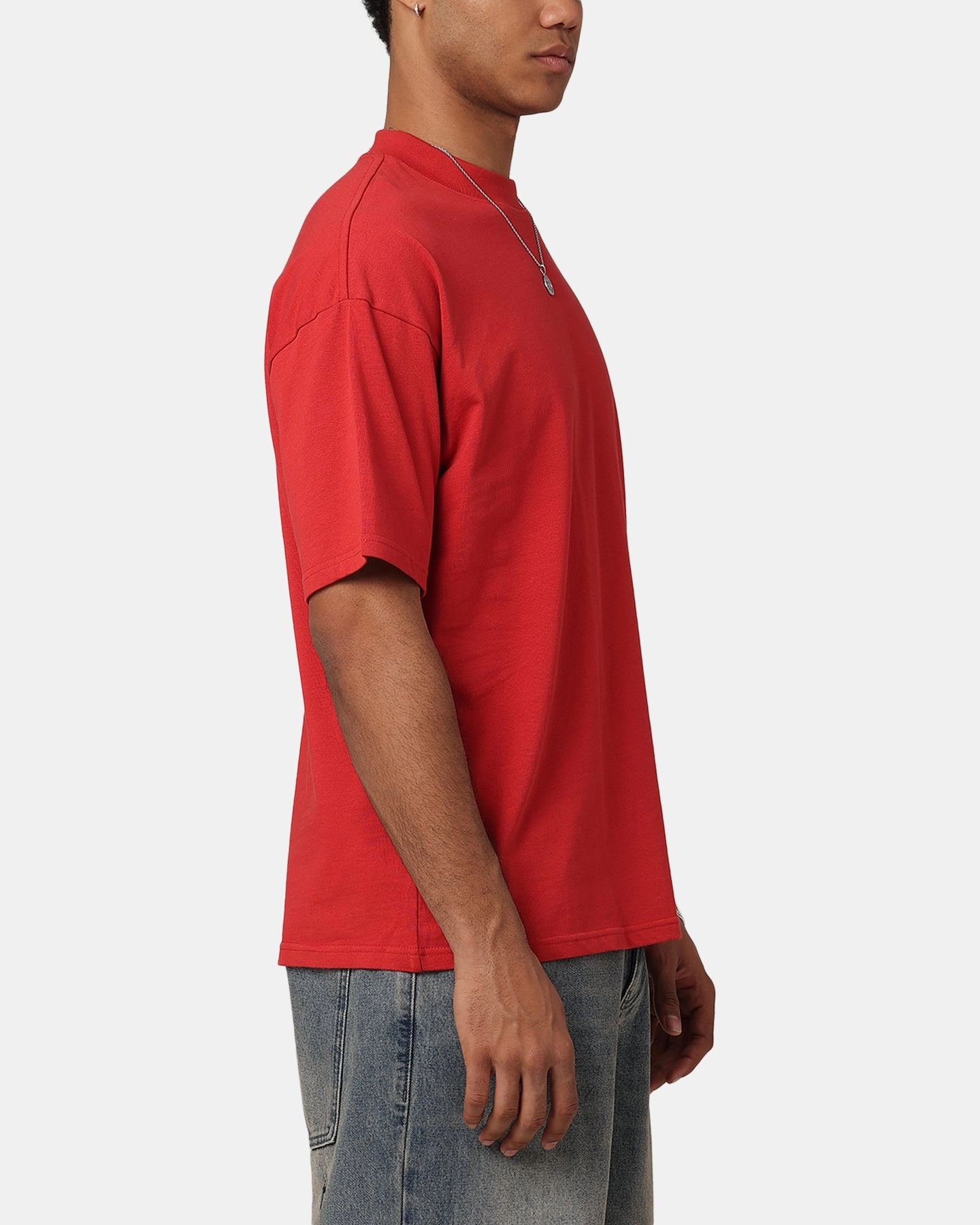 Stylish Casual family gathering Culture Kings Oversized Blank T-Shirt Red