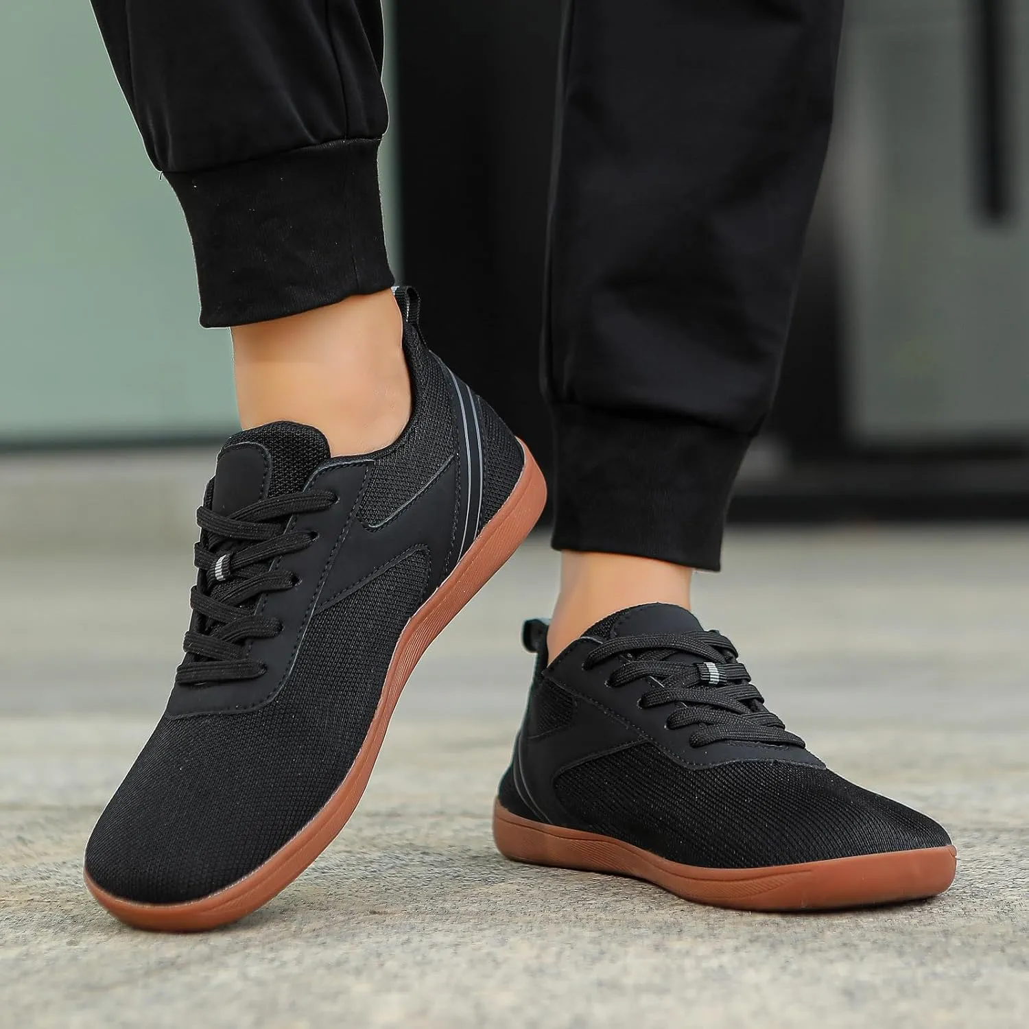 Couple Mesh Sports Casual Shoes Breathable Flat Bottom Lightweight Plus Size Comfortable Men's Dress Shoes Wide Width