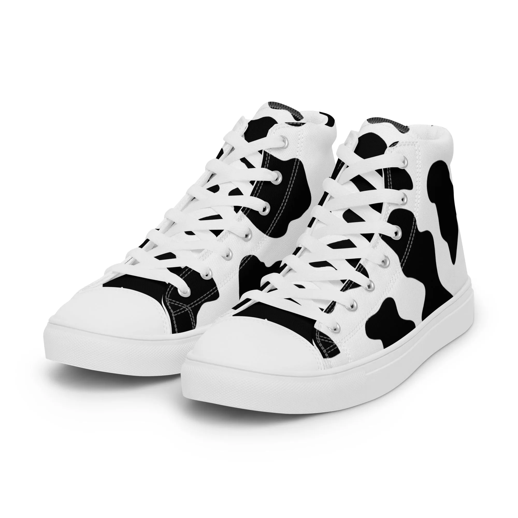 Cow Hide Pattern Women’s high top canvas shoes