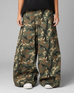 Loiter F-22 Raver Jeans Woodland Camo Wrinkle Resistant Finish Minimal Look