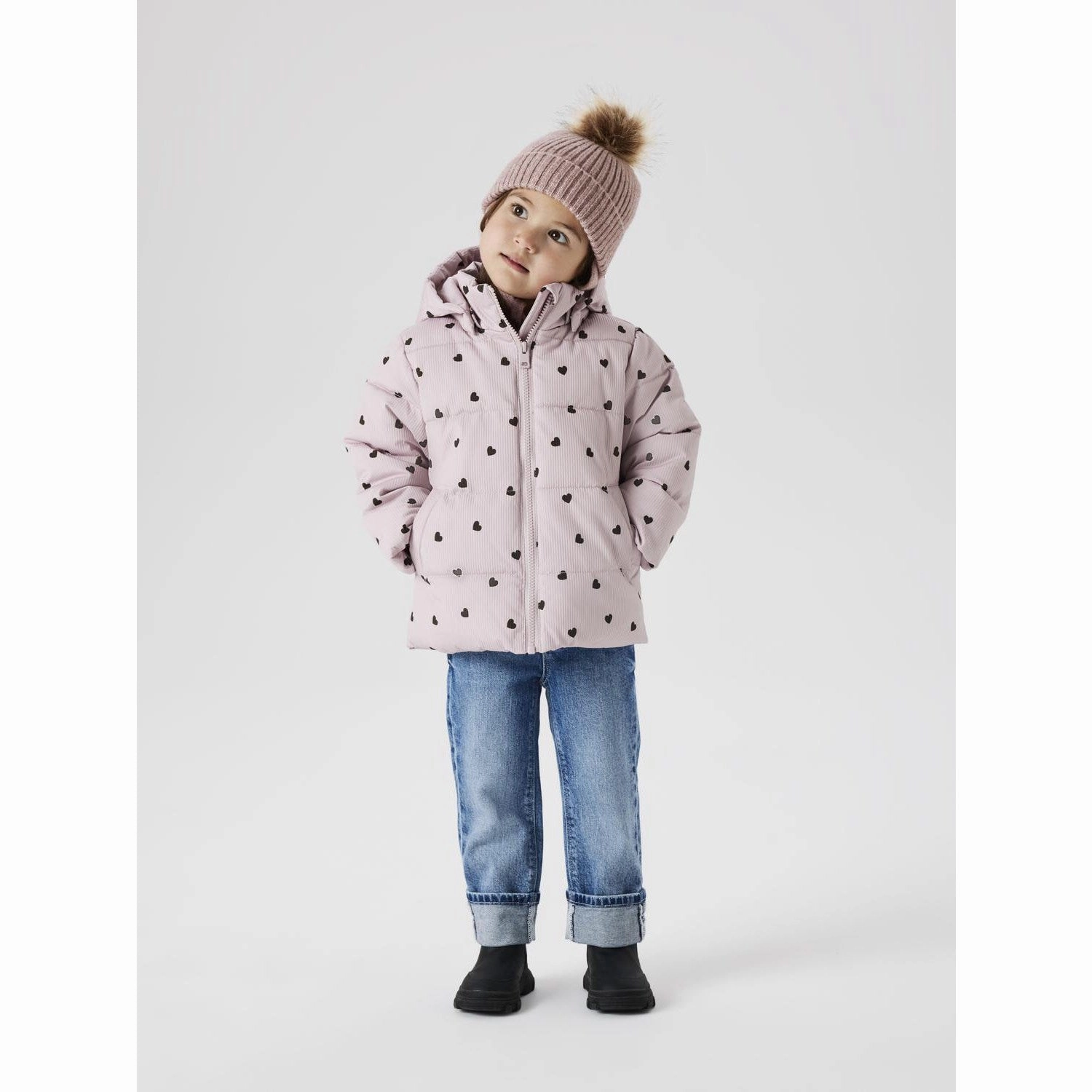 Name It Violet Ice Nmfmonday Puffer Jacket Compression Panels Travel Functional Wear