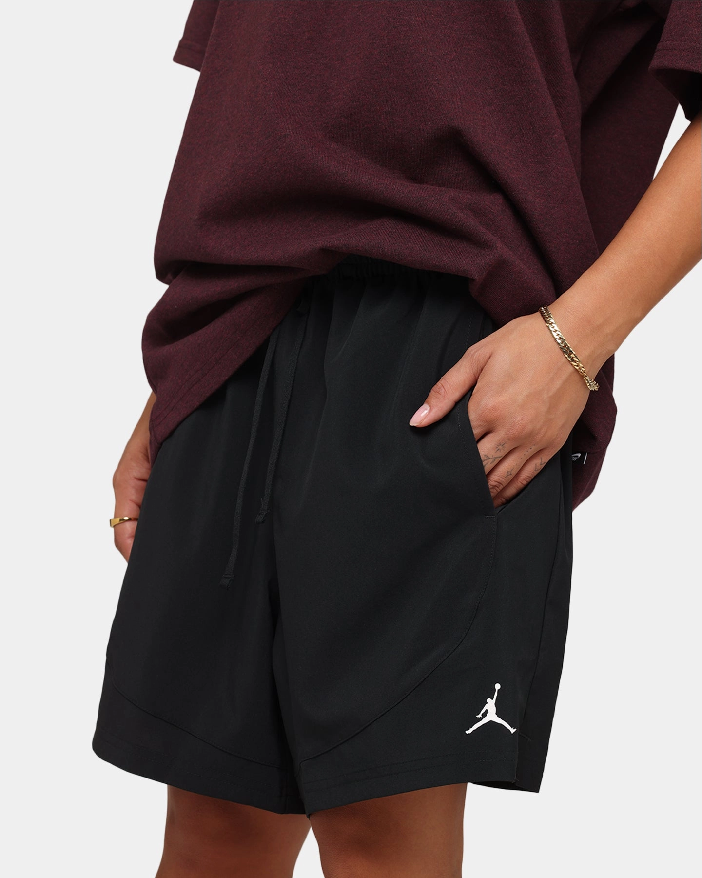 Flatlock Seams Quick Wear Jordan Dri-FIT Woven Shorts Black/White