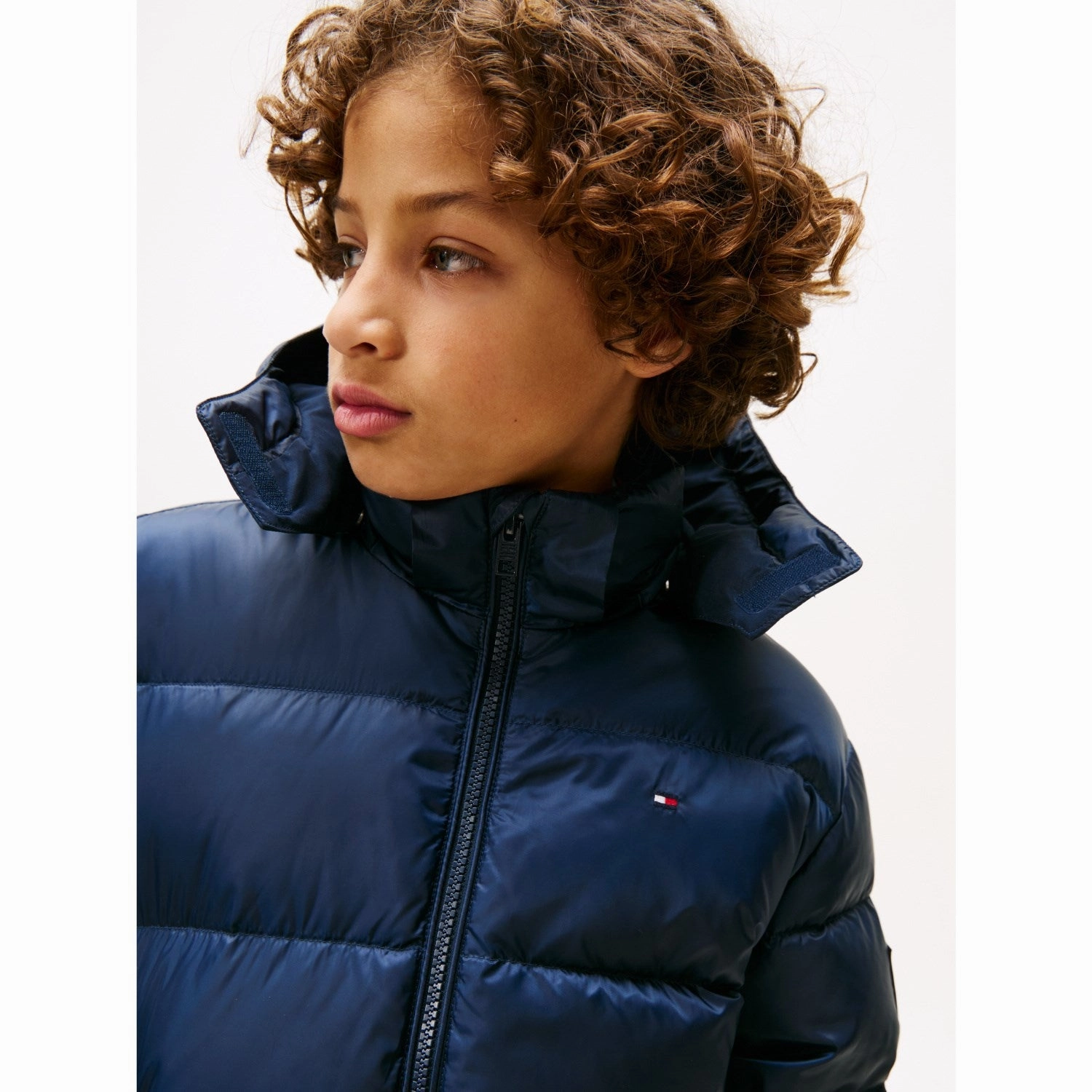 Tommy Hilfiger Dark Night Navy Essential Down Jacket Zip Pockets