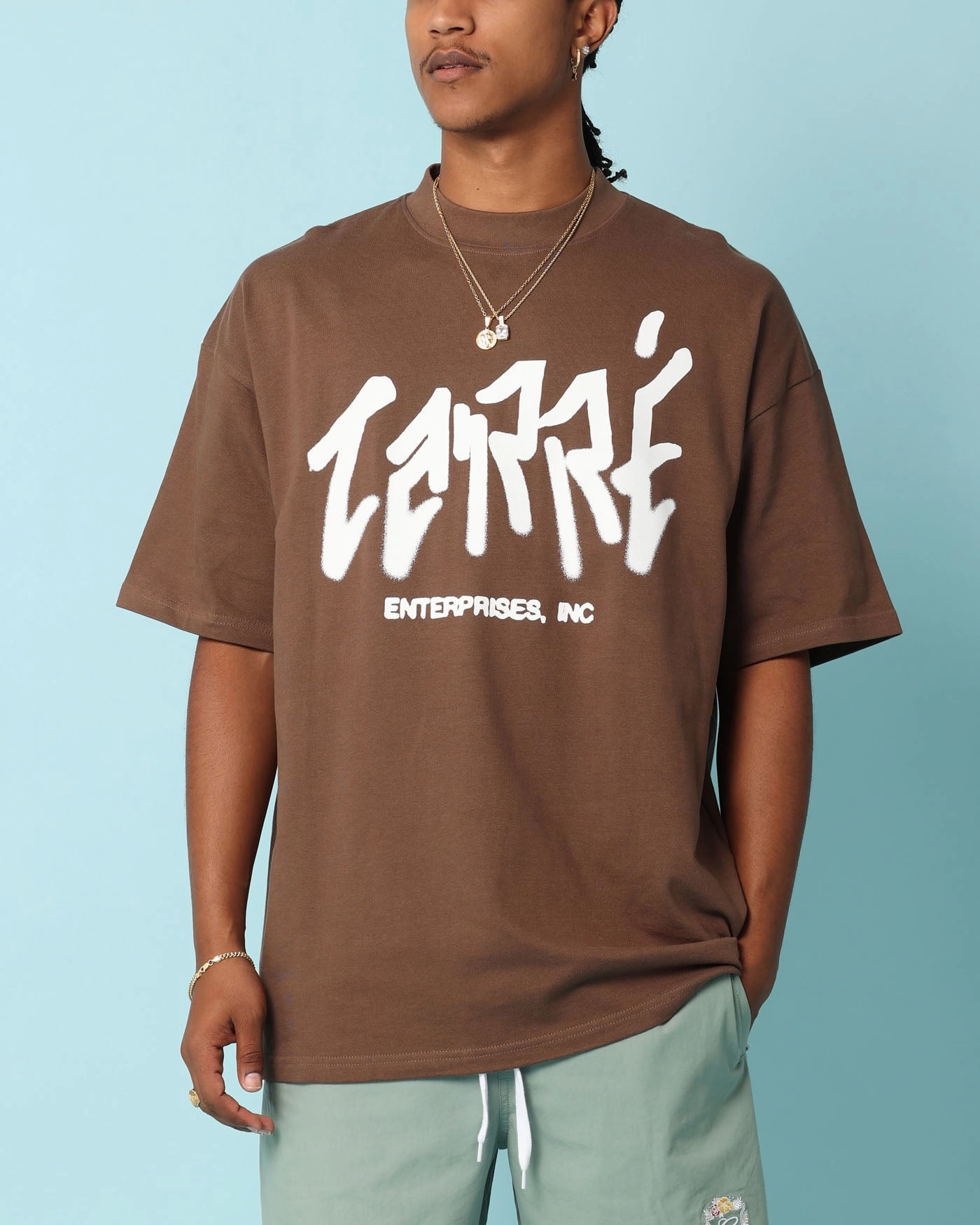 Carr?? Enterprise Oversized T-Shirt Brown Minimal Comfort